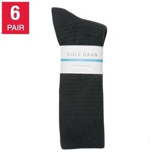 NEW 6 black pairs Cole Haan Men Dress Socks size 7-10